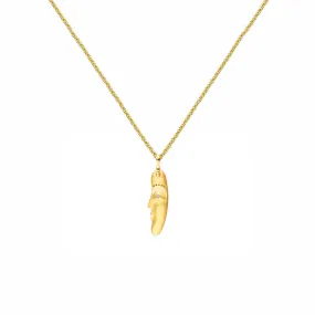18 Karat Yellow Gold The Big Sleep Face charm pendant with diamond and sapphire