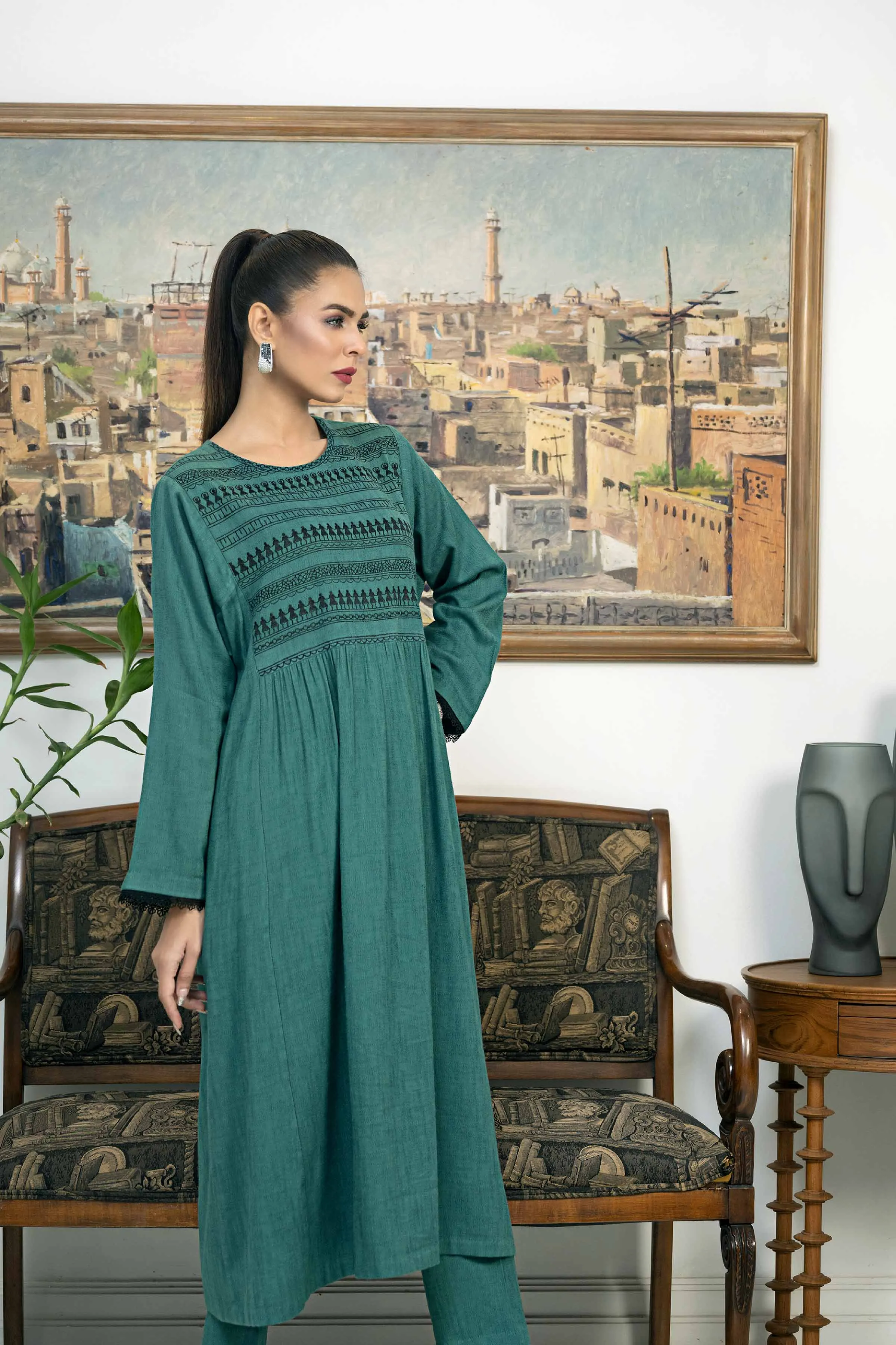 2 Piece - Embroidered Suit - KFW23-06