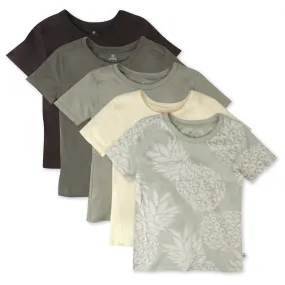 5-Pack Organic Cotton Short Sleeve T-Shirts