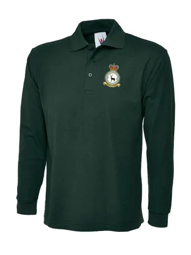 90SU CREST Embroidered Long Sleeve Polo Shirts