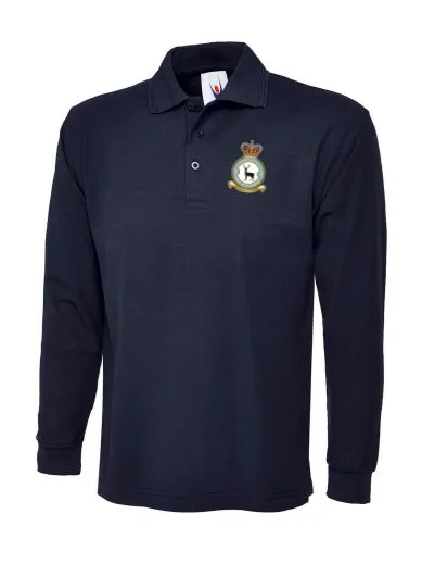 90SU CREST Embroidered Long Sleeve Polo Shirts