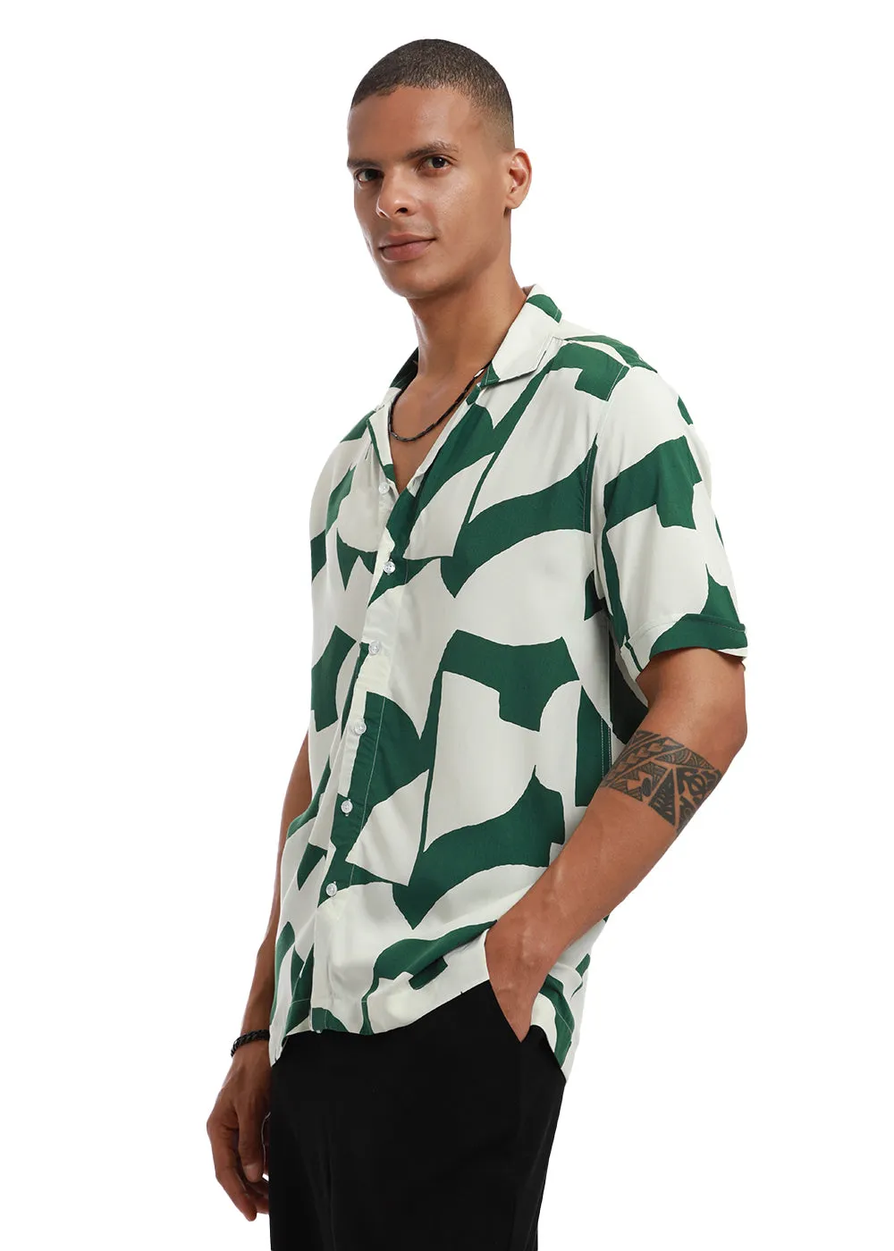 Abstract Print Half sleeve shirt