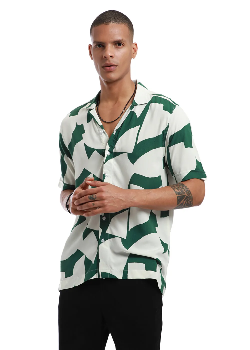 Abstract Print Half sleeve shirt