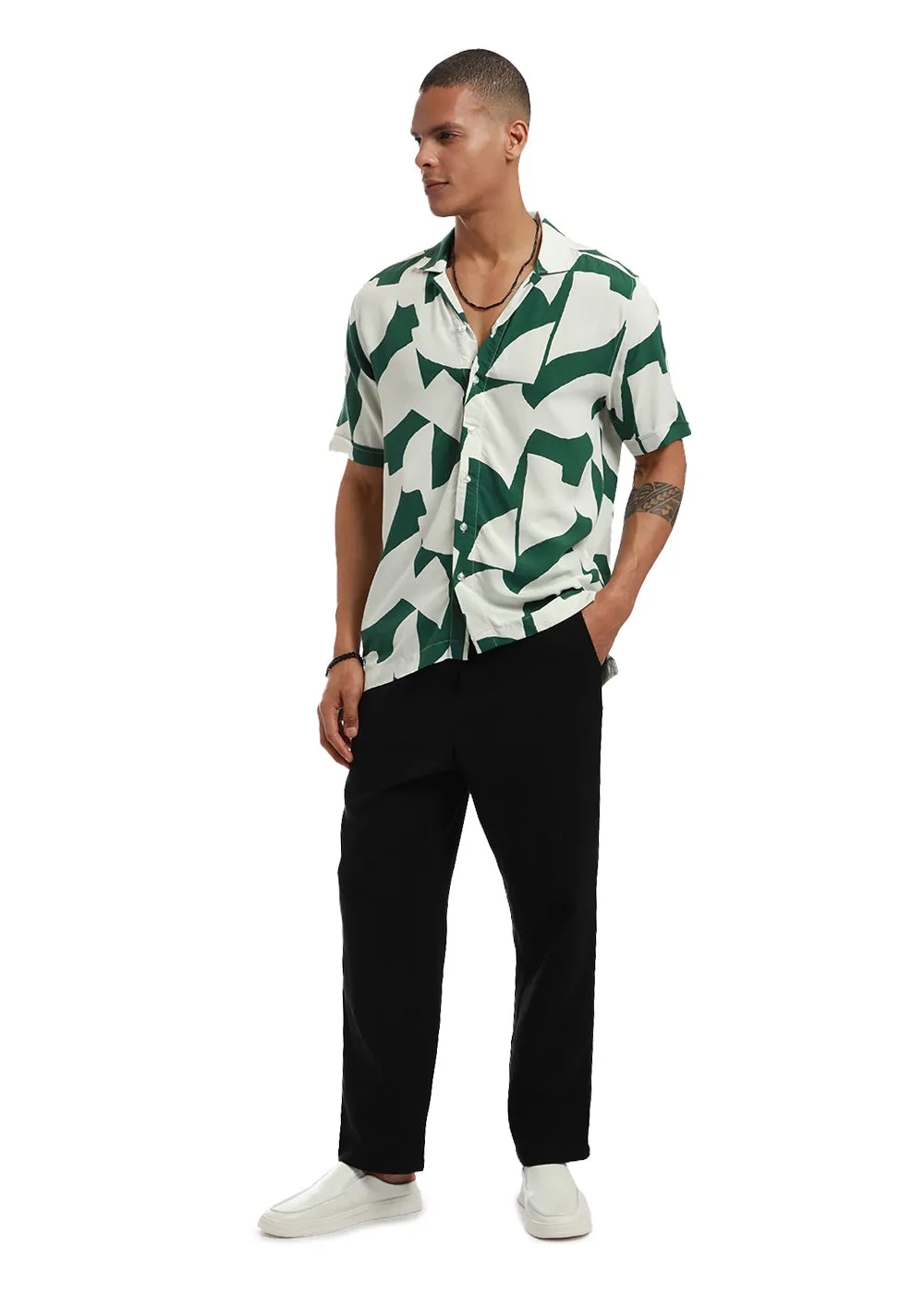 Abstract Print Half sleeve shirt