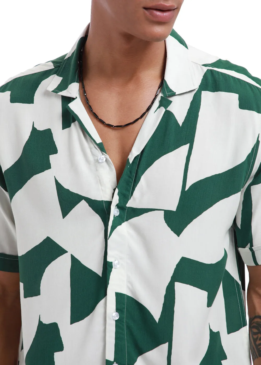 Abstract Print Half sleeve shirt