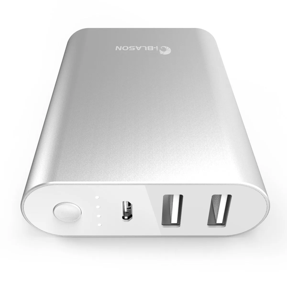 Aero 7800 mAh Dual Port Compact External Battery Portable USB Powerbank-Silver