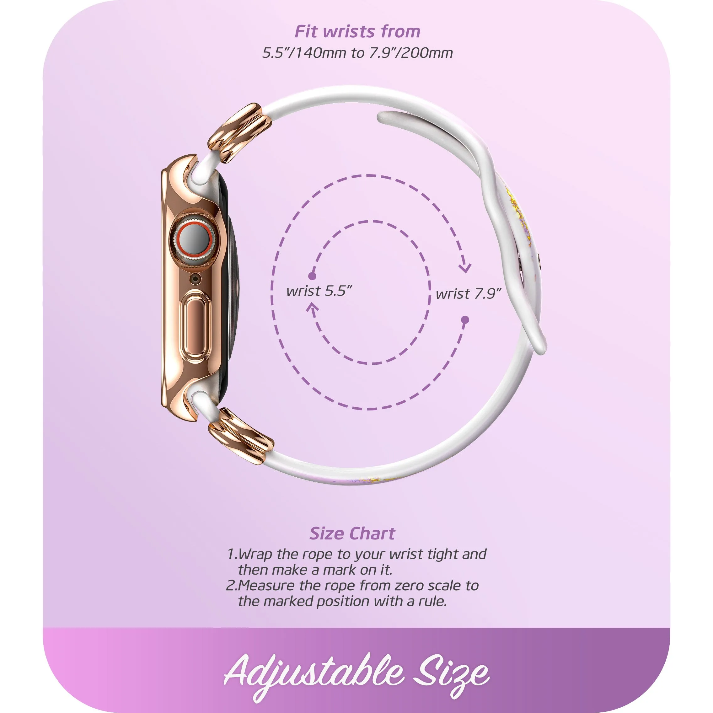 Apple Watch 40/41mm Cosmo Luxe Case - Marble Purple