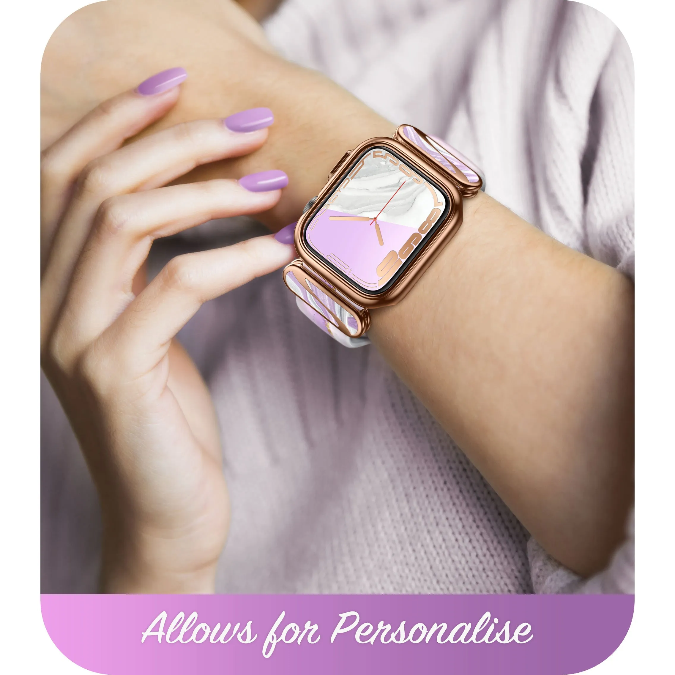 Apple Watch 40/41mm Cosmo Luxe Case - Marble Purple
