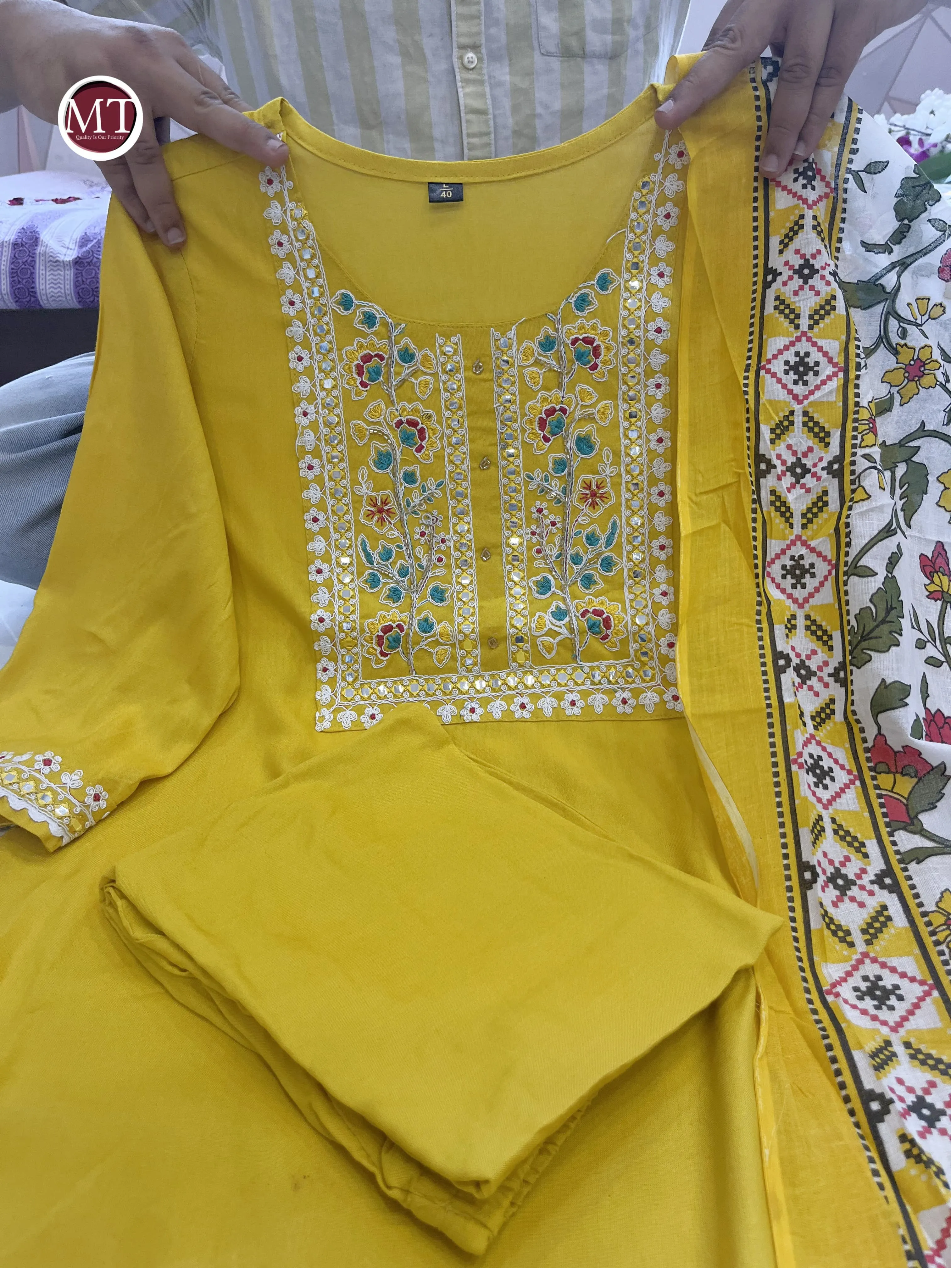 Beautiful Designer Heavy Reyon Rani Salwar Suit