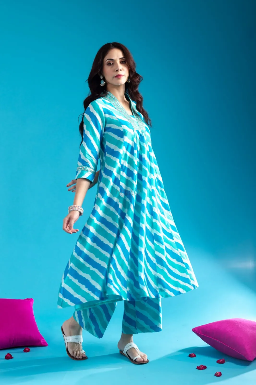 Beautiful Designer Party Wear Anarkali Brenza Cotton Salwar Suit