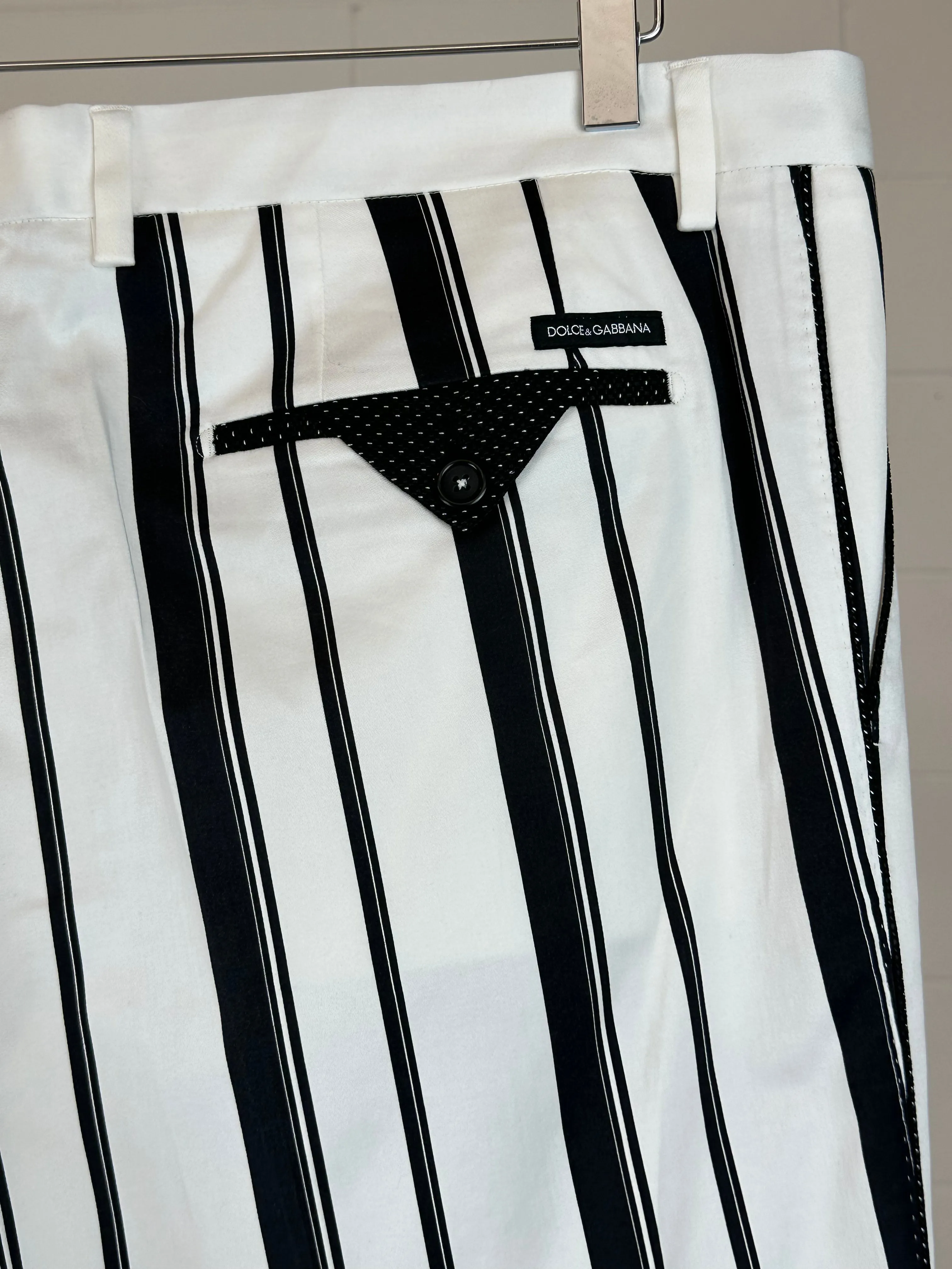 Black Wide Stripes Trousers