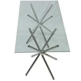 Cafe Table - Rectangle Glass Top Clear