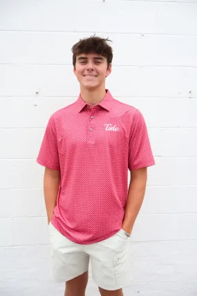 C&B Pike Banner Print Polo Tide