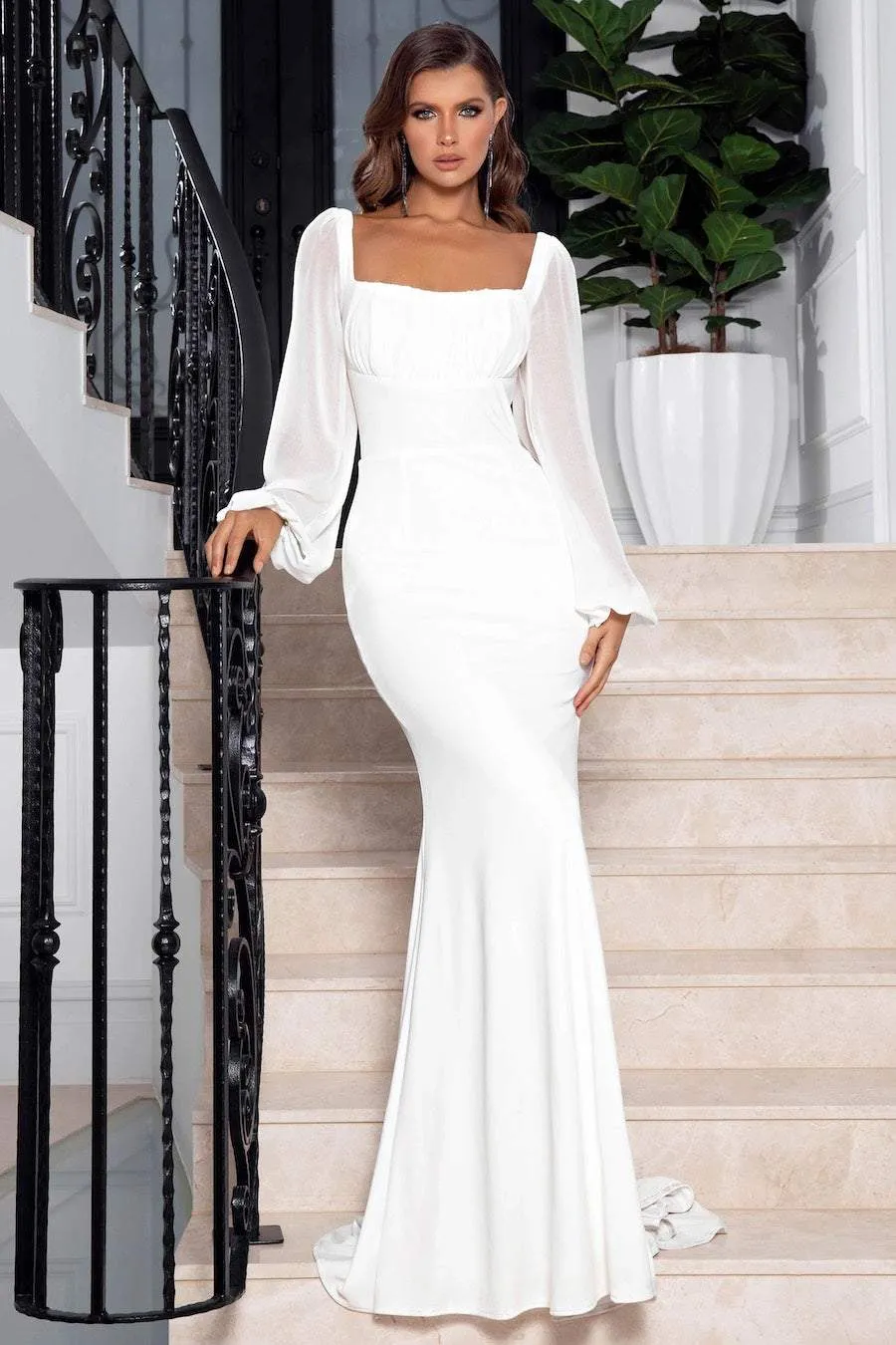 CANDY WHITE EVENING DRESS
