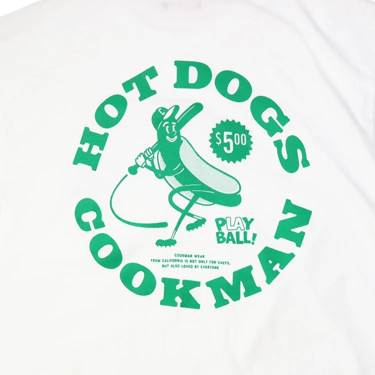 Cookman T-shirts - Hot Dog Hitter : White