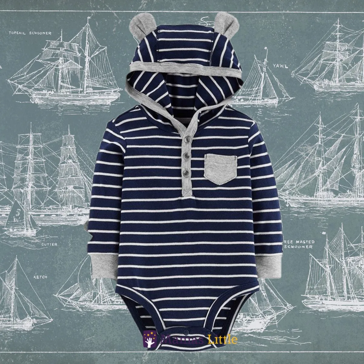 CRT Hooded Lining Bodysuit 13124