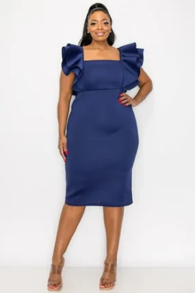 Curvy Girls Navy Dress