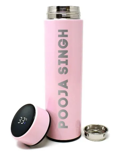 Custom Thermos Flask for Tea Coffee Travel Hot and Cold Drinks With Temperature Display