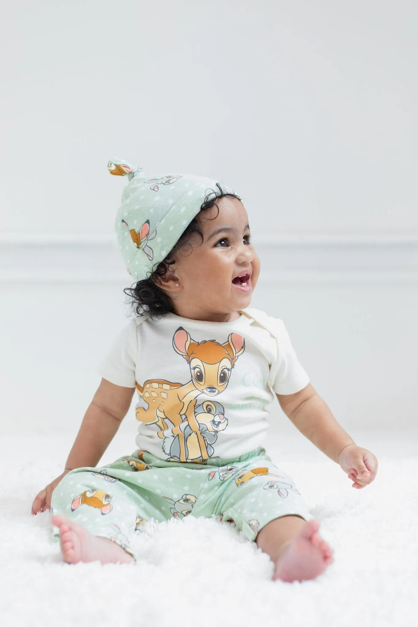 Disney Bambi Bodysuit Pants and Hat 3 Piece Outfit Set