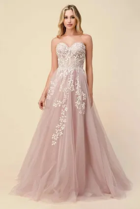 Dot Pink Evening Dress