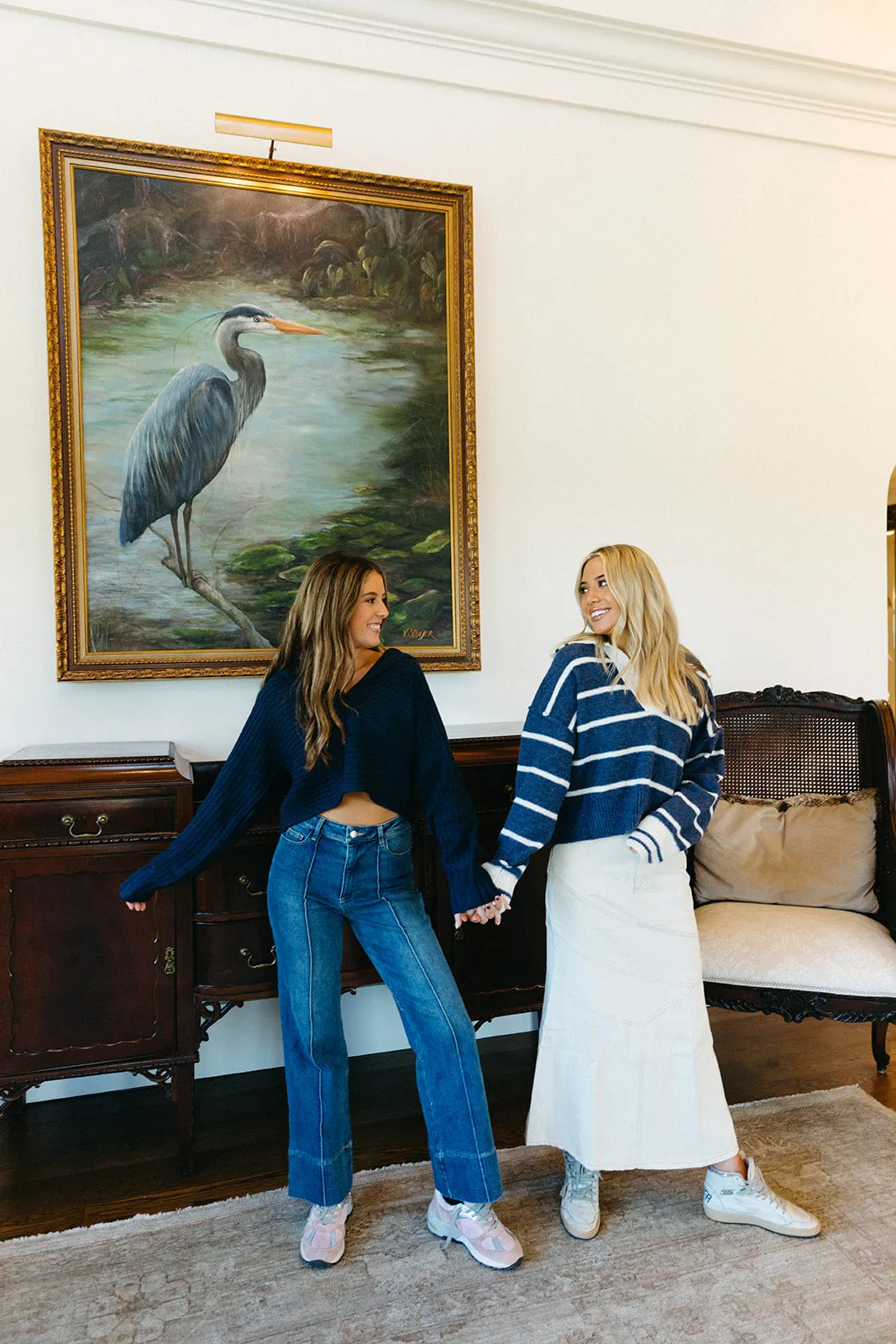 Drama Collared Sweater - Navy