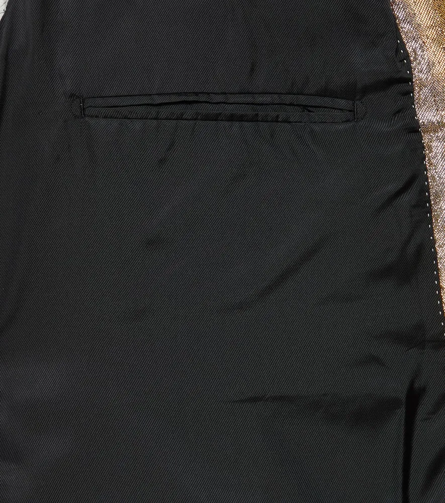 Dries Van Noten Double-breasted metallic blazer