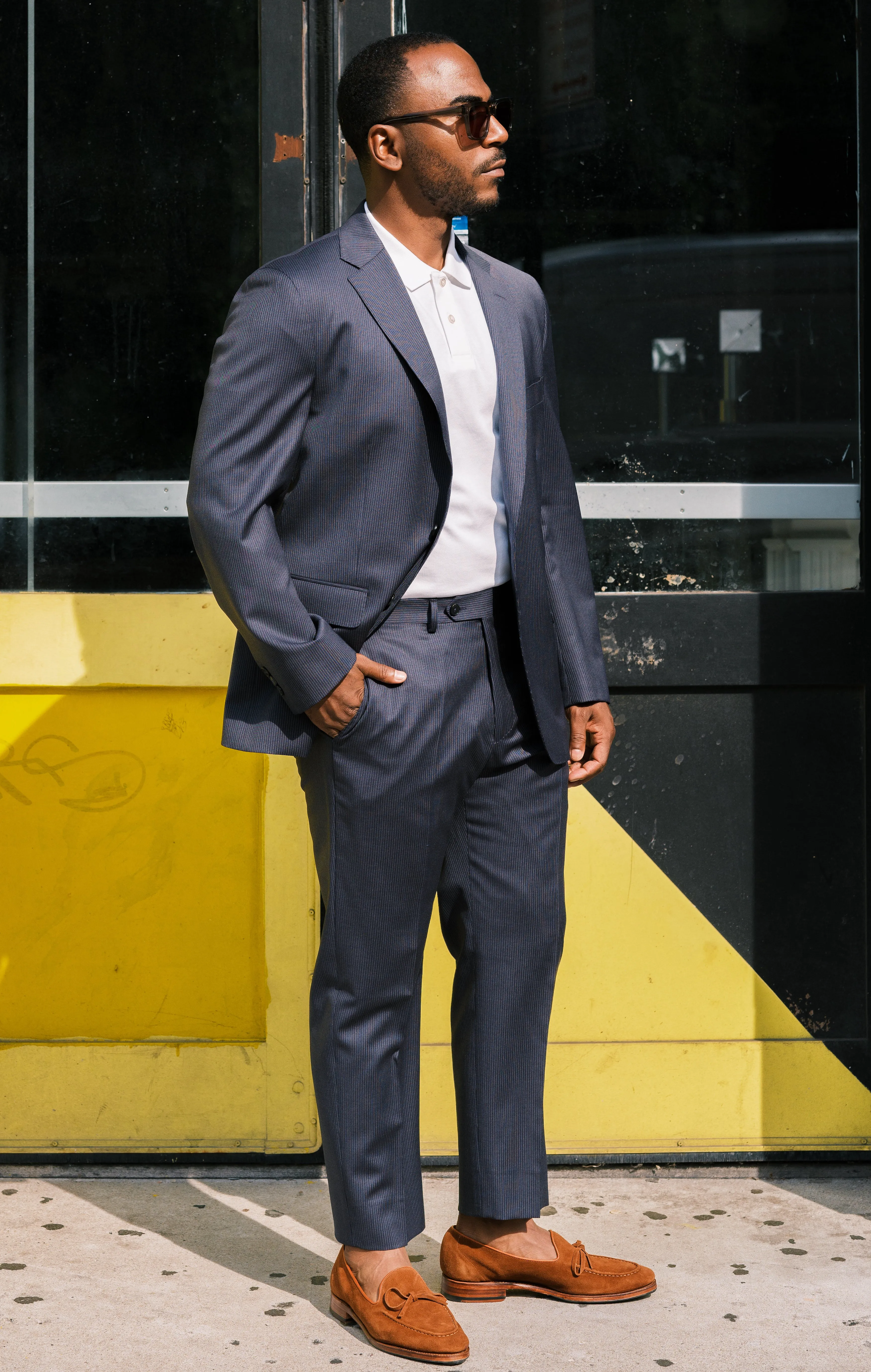 Essex Dress Pants - Navy Pinstripe