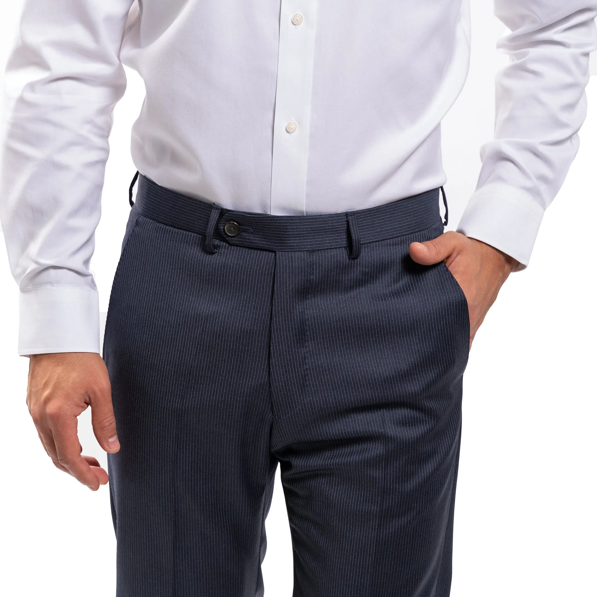 Essex Dress Pants - Navy Pinstripe