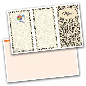 Flourish 8-1/2" x 14" Blank Menu Jackets Orange - Pack of 500
