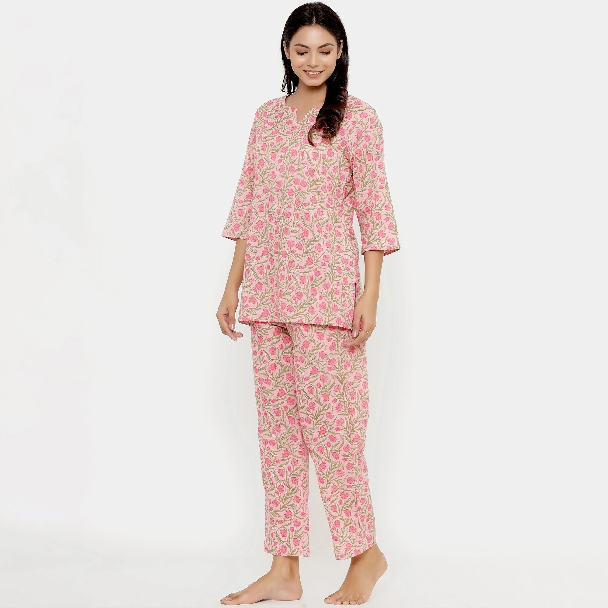Flowers on Pink Loungewear
