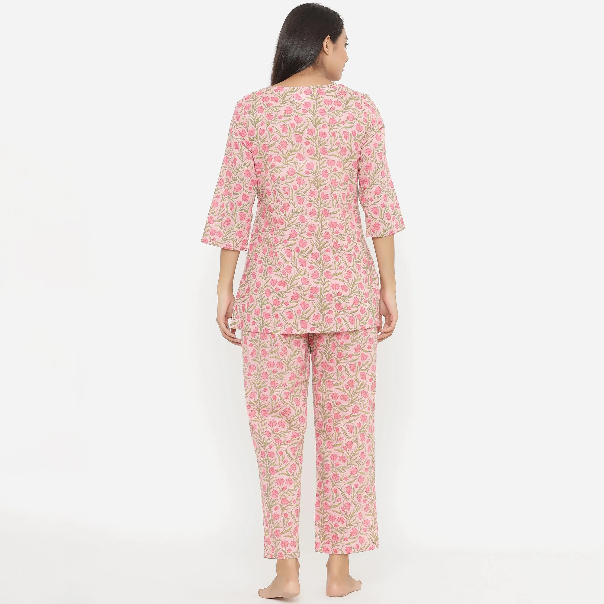 Flowers on Pink Loungewear