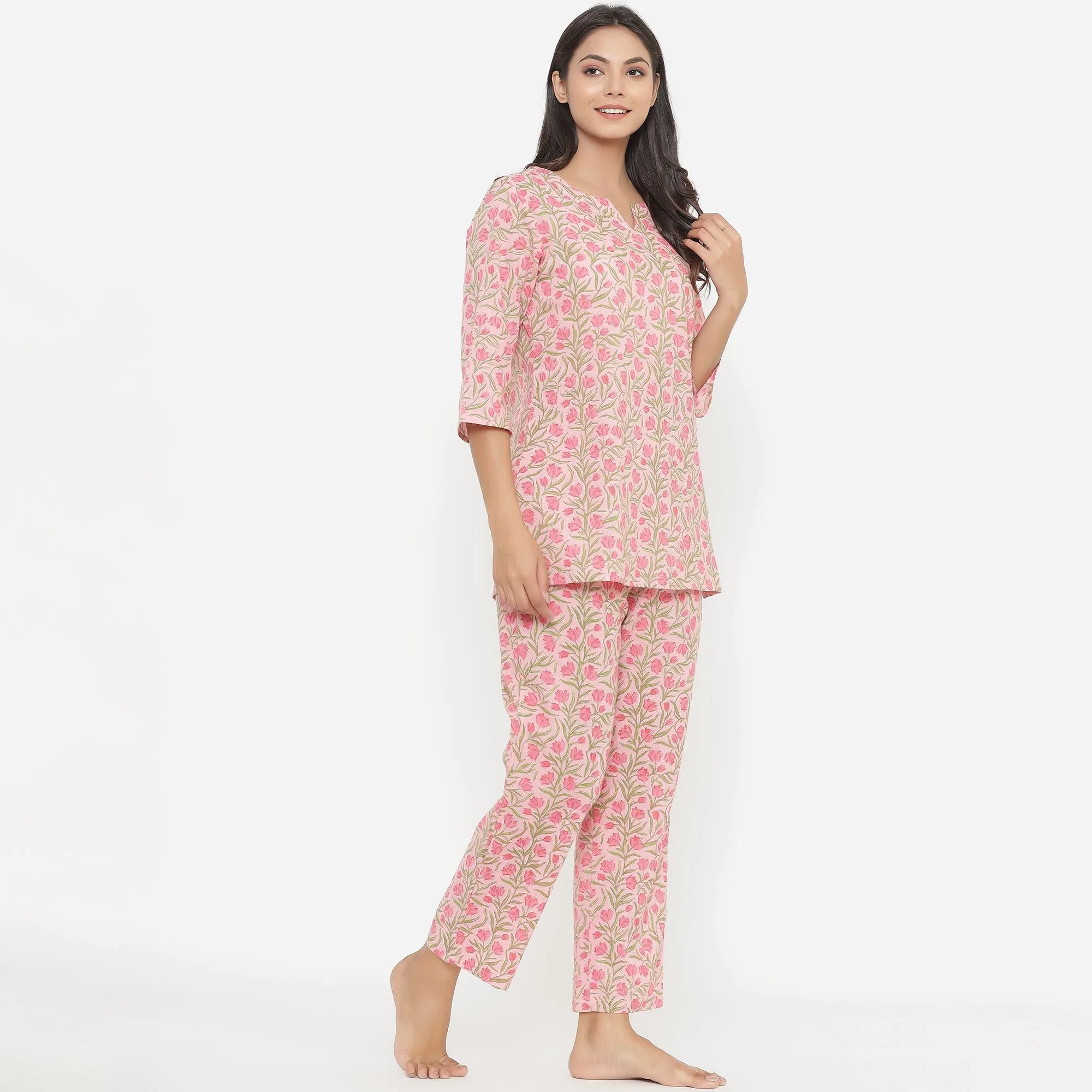 Flowers on Pink Loungewear
