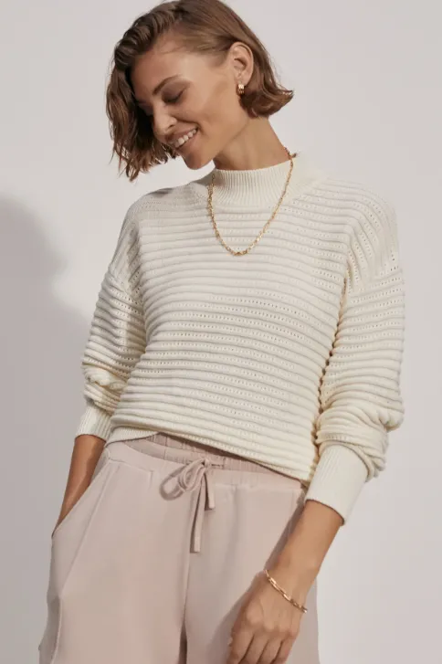 FRANCO KNIT LONGSLEEVE EGRET