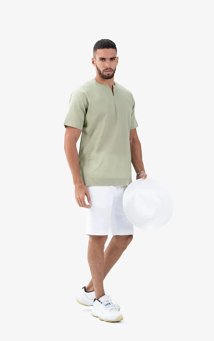 Gauzy Men's Summer Casual Cotton Top 004