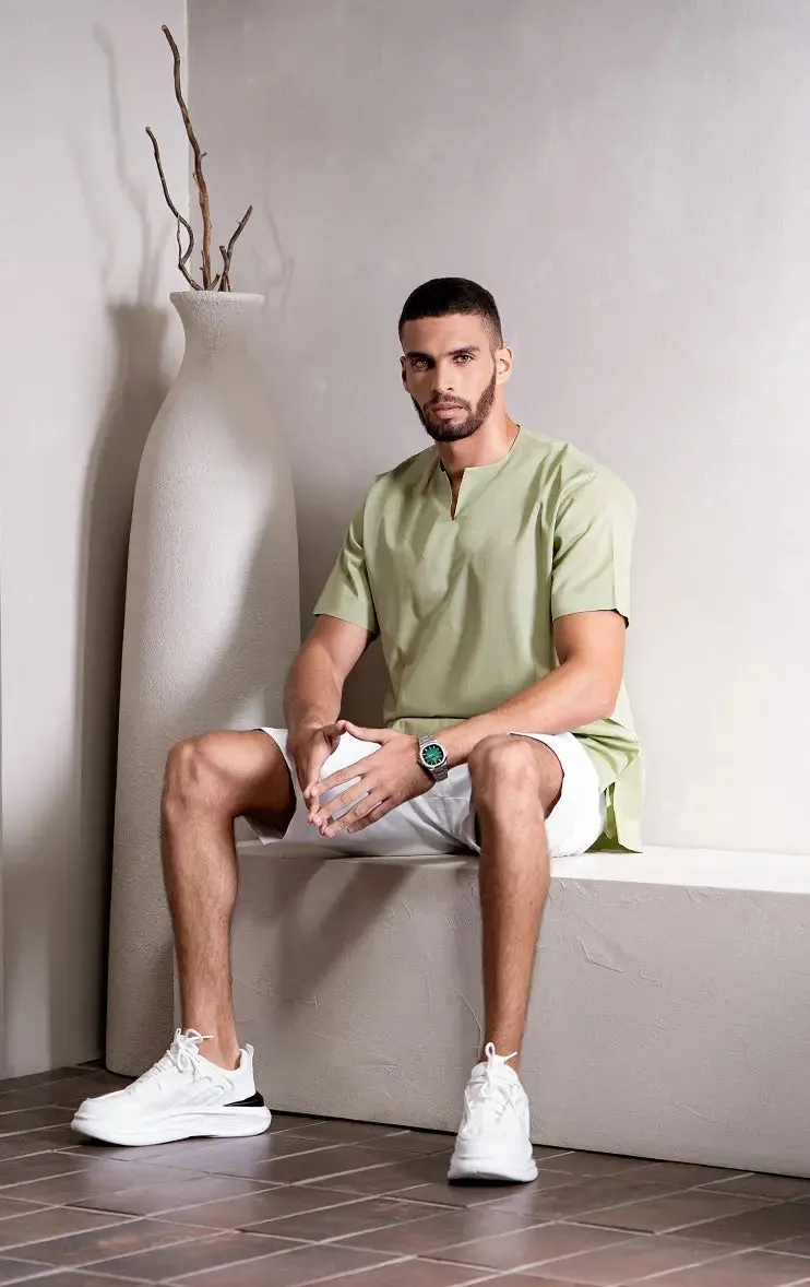 Gauzy Men's Summer Casual Cotton Top 004