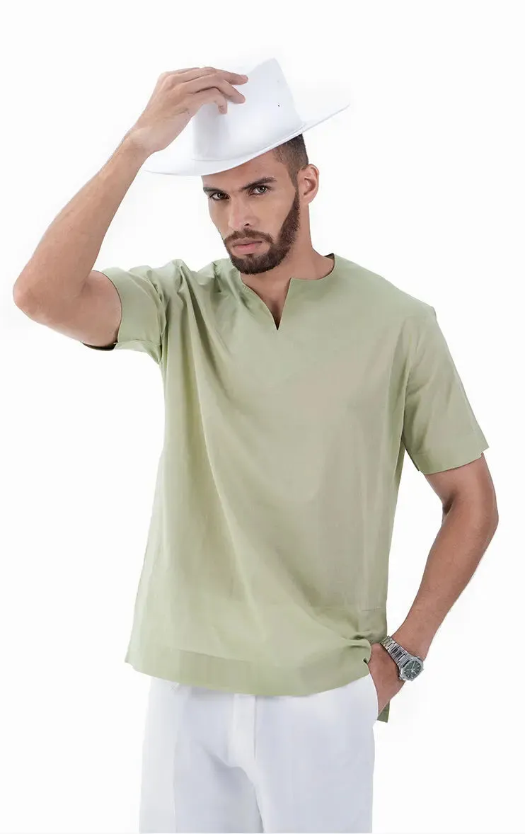 Gauzy Men's Summer Casual Cotton Top 004