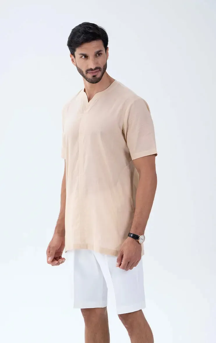 Gauzy Men's Summer Casual Cotton Top 005