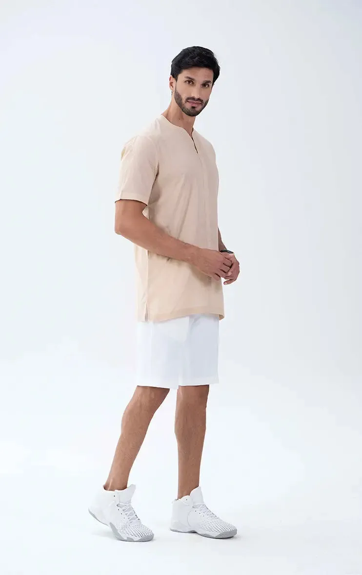 Gauzy Men's Summer Casual Cotton Top 005