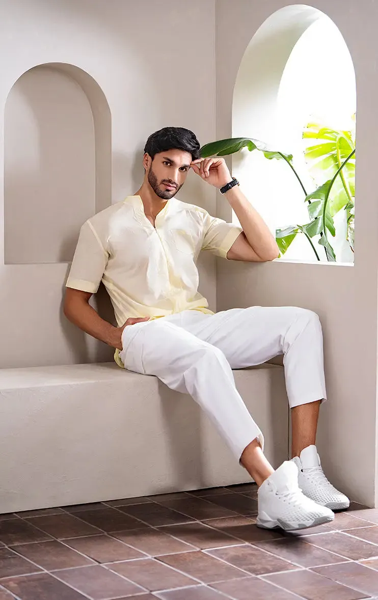 Gauzy Men's Summer Casual Cotton Top 005