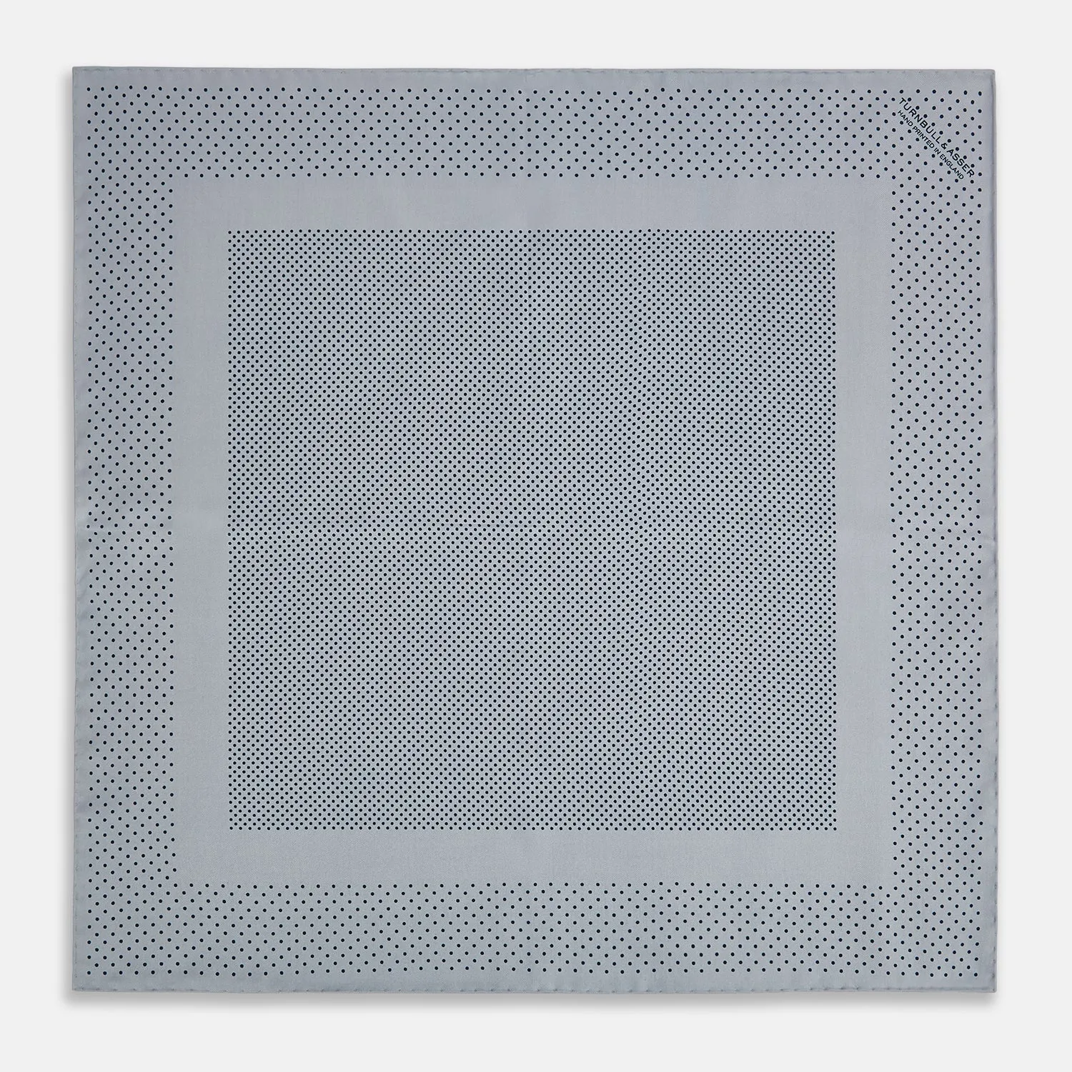 Grey Dot Silk Pocket Square