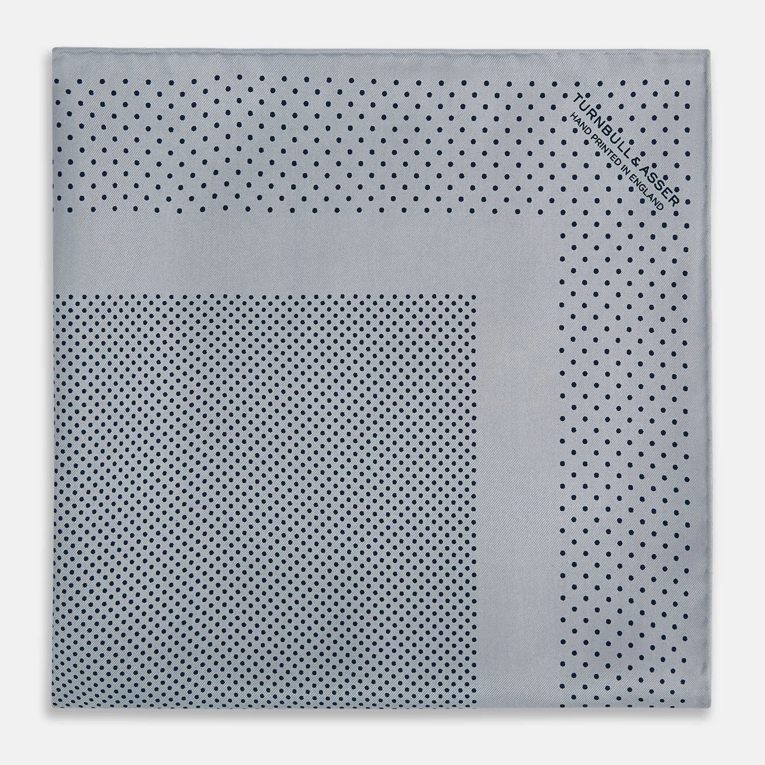 Grey Dot Silk Pocket Square