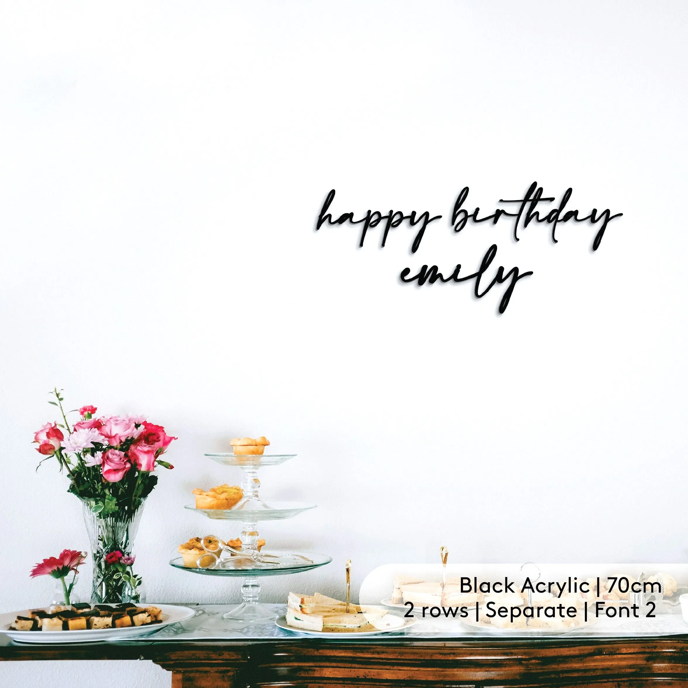 Personalized Happy Birthday Backdrop Signage for Celebrations - Customizable Party Decoration