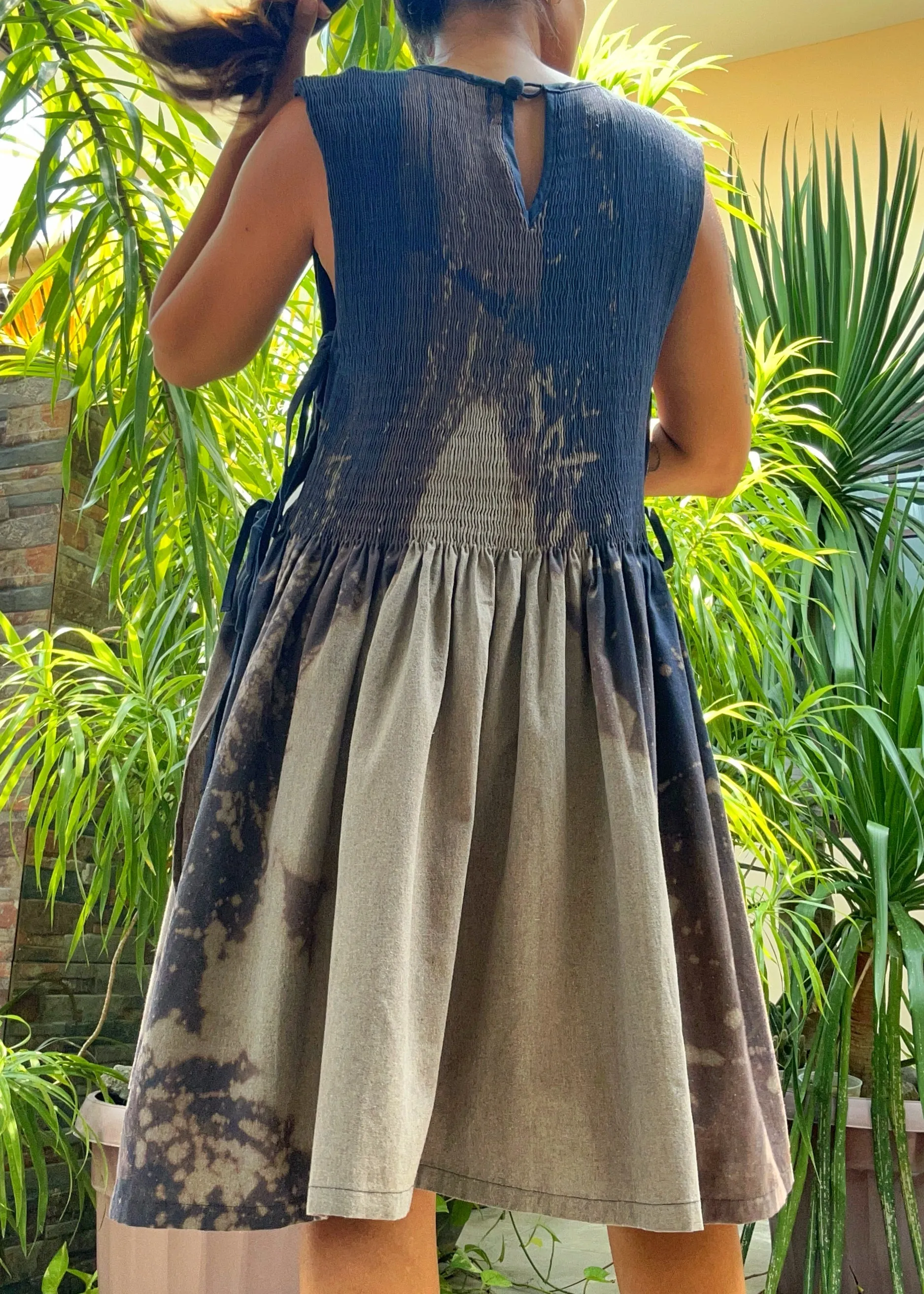 helen bib dress - navy