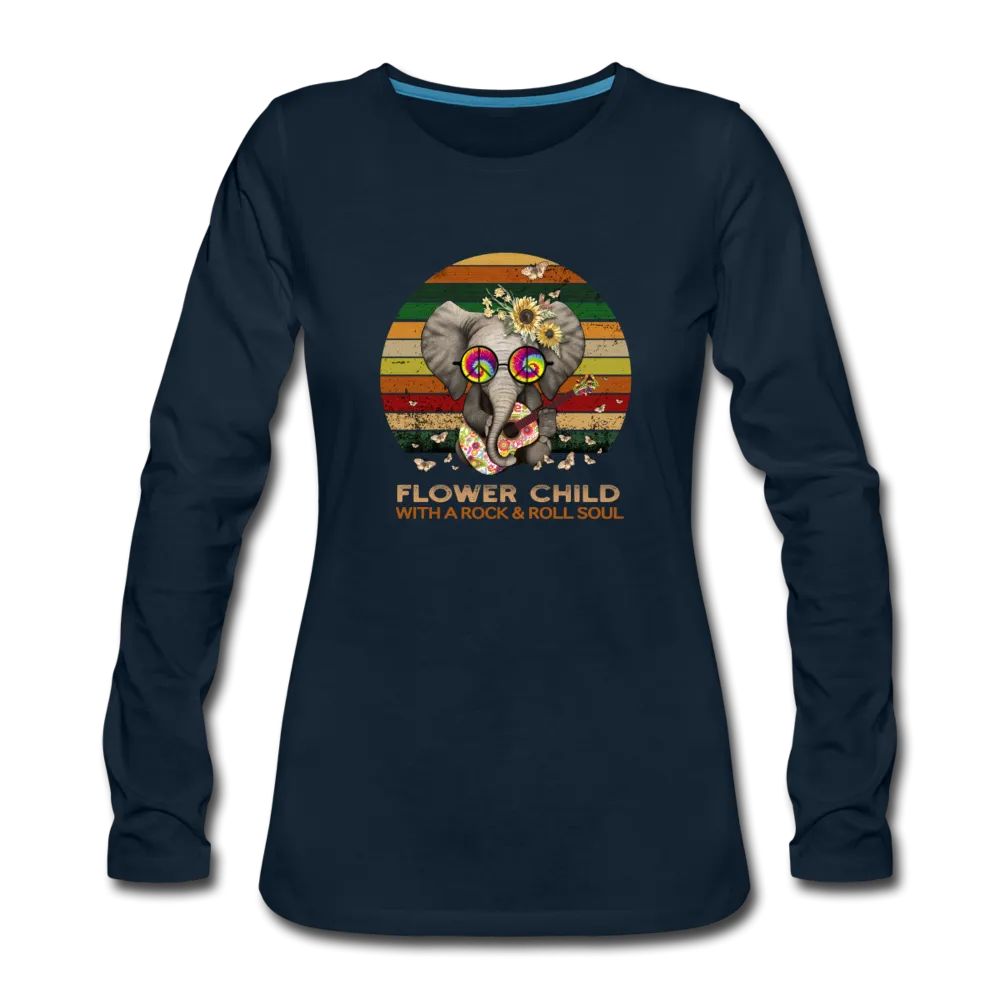 Hippie Rock n Roll Soul Women's Premium Long Sleeve T-Shirt