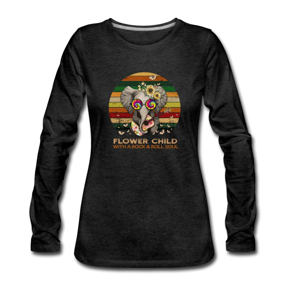 Hippie Rock n Roll Soul Women's Premium Long Sleeve T-Shirt