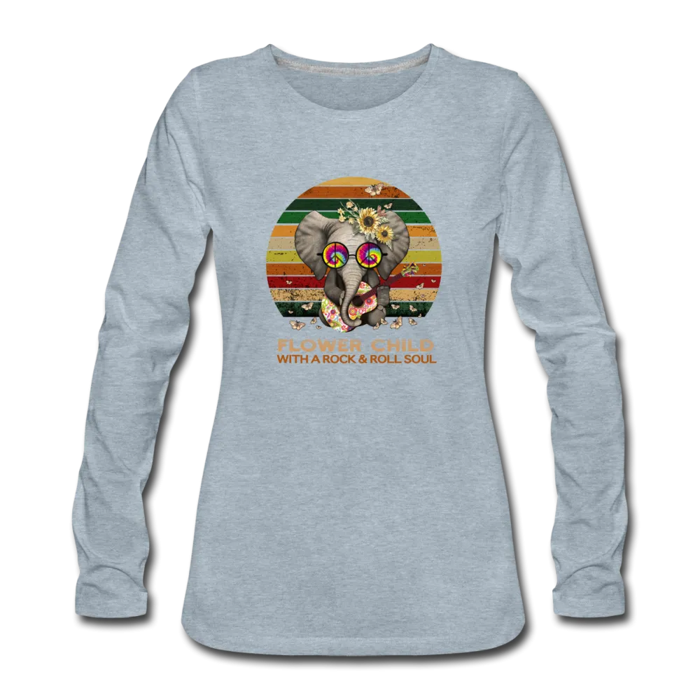 Hippie Rock n Roll Soul Women's Premium Long Sleeve T-Shirt