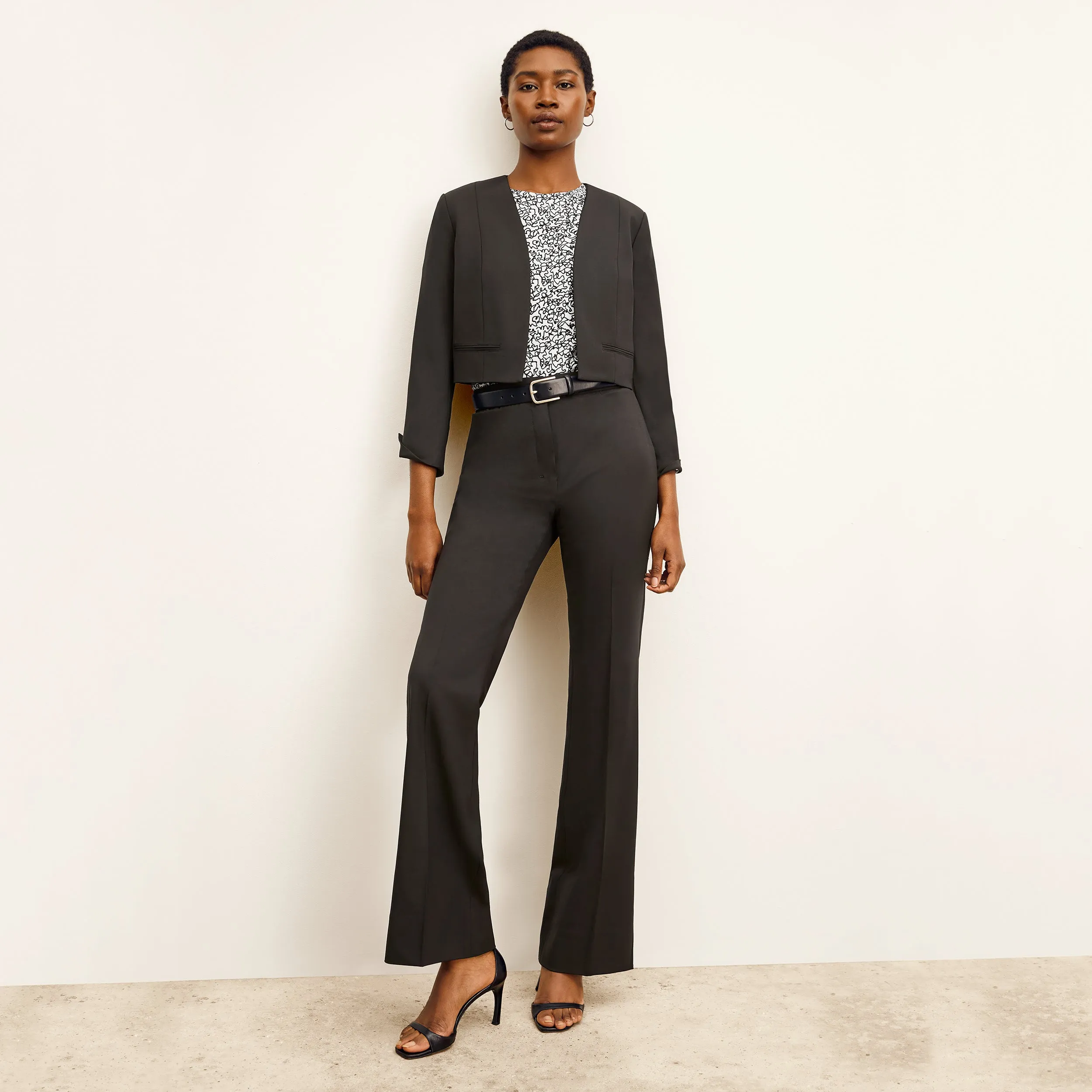 Horton Pant - Washable Wool Twill :: Black