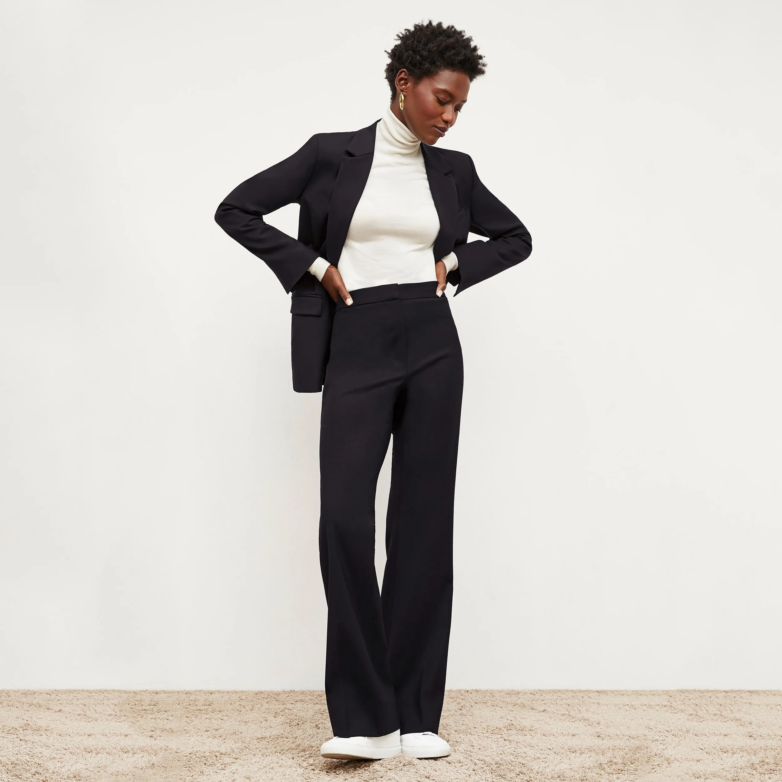 Horton Pant - Washable Wool Twill :: Black