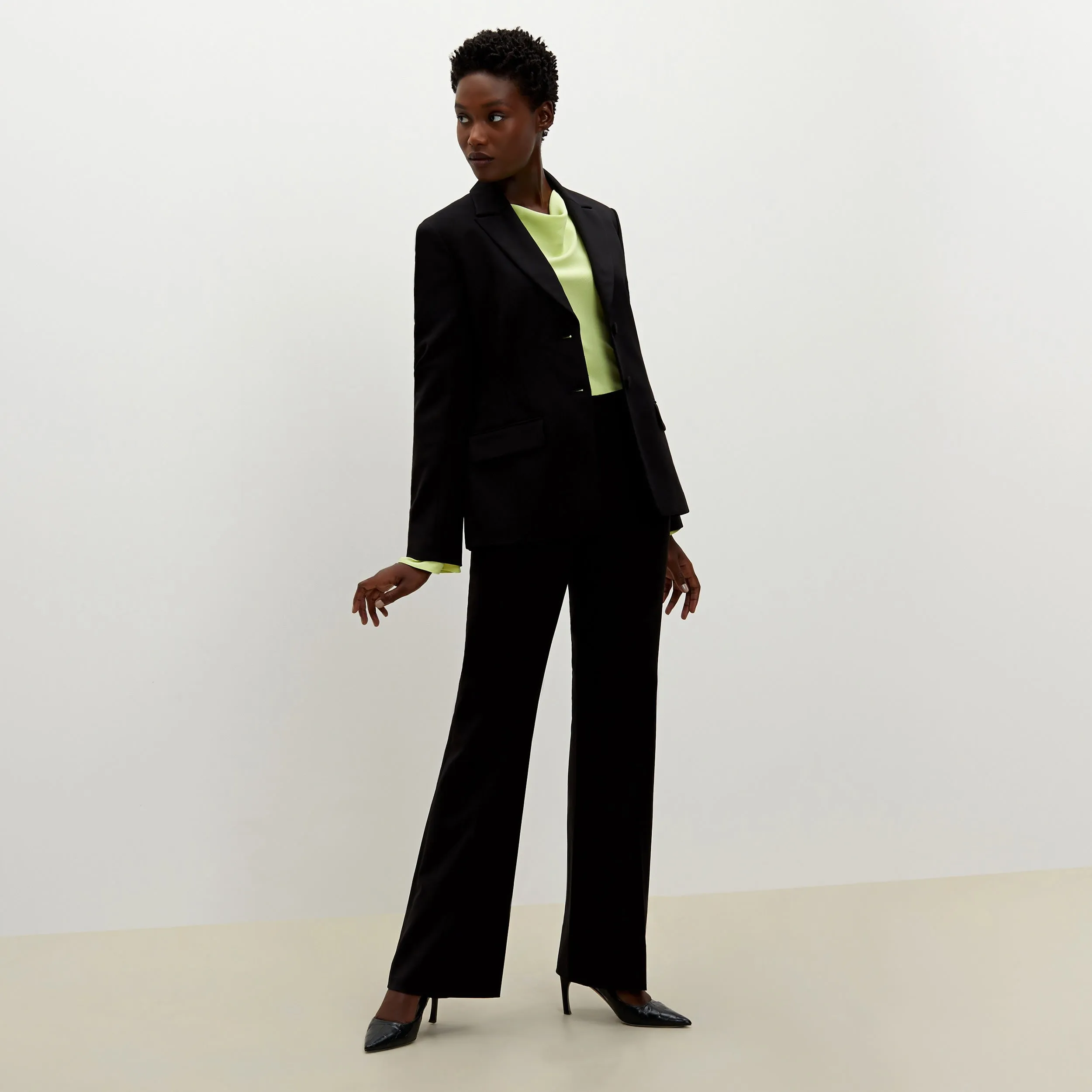 Horton Pant - Washable Wool Twill :: Black