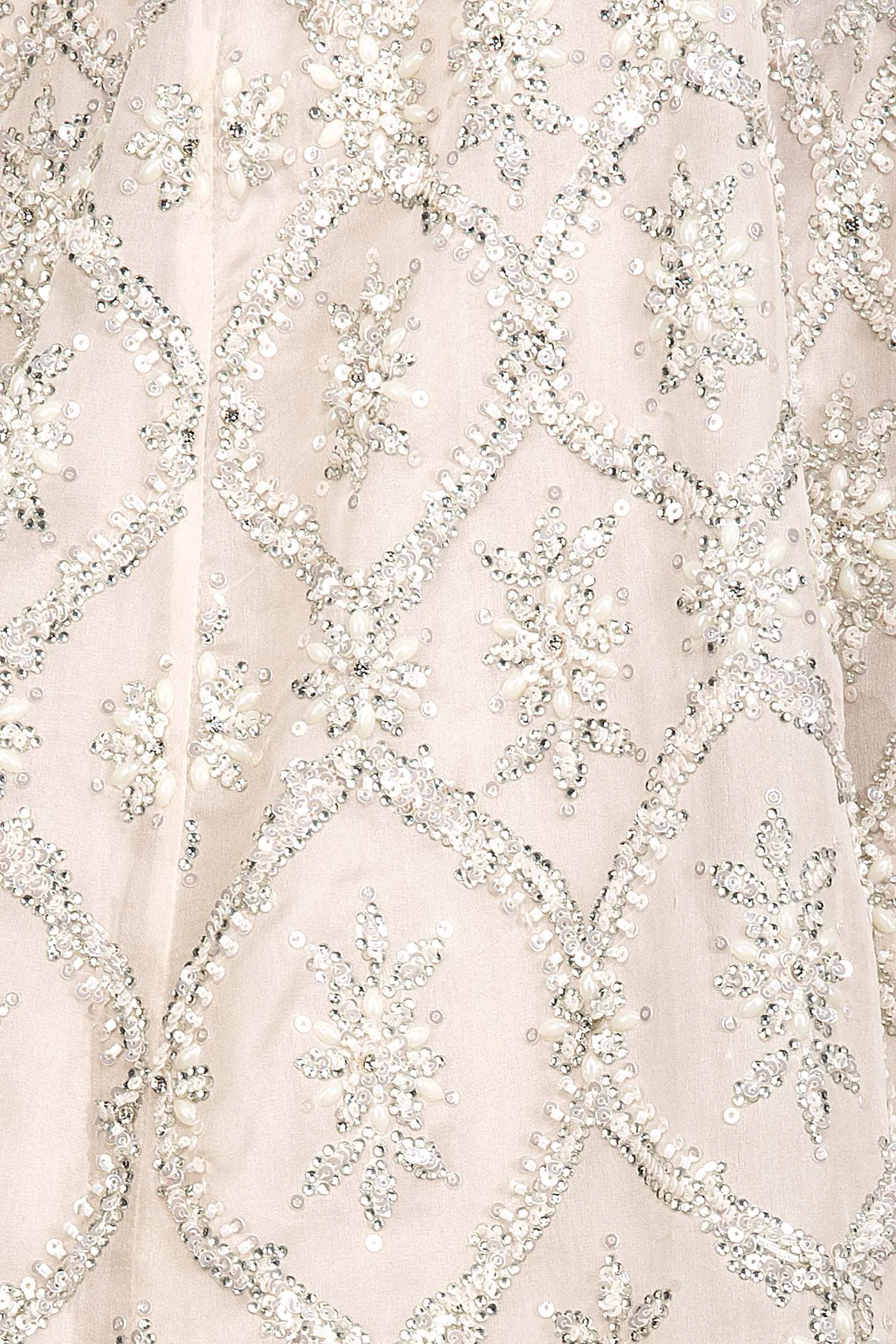Ivory Colour Organza Lehenga Top With Silver Work And Net Dupatta